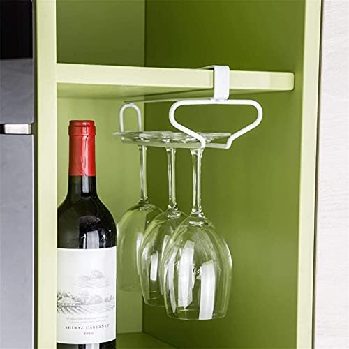 DVTEL 2PCS Wine Glass Shelf, de cabeça para baixo, cólete de ferro, prateleira de arte, copo de vinho pendurado em estados de estoques de armazenamento