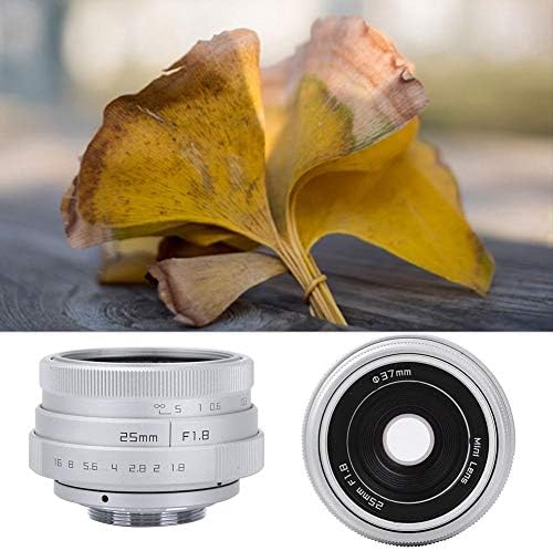 25mm F1.8 Mini CCTV C Lente de montagem, lente ampla, lente da câmera CCTV, lente de montagem de 16 mm C, para Sony Nikon para Canon DSLR