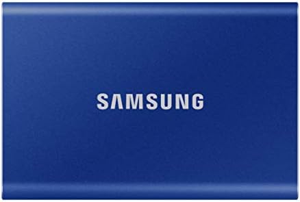 Samsung T7 SSD portátil 500GB - até 1050MB/S - USB 3.2 Drive de estado sólido externo, azul
