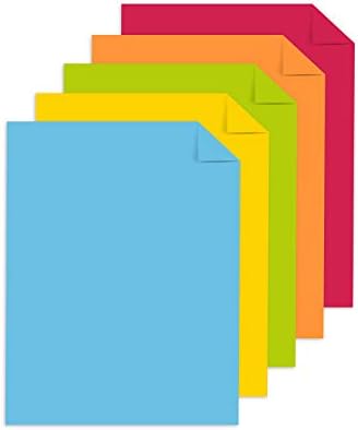 Astrobrights Mega coleção, cartolina colorida, sortimento de 5 cores clássico, 320 folhas, 65 lb/176 gsm, 8,5 x