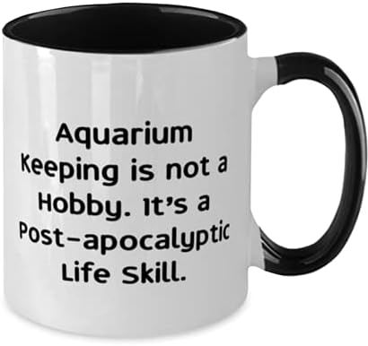 A manutenção do aquário não é um hobby. É uma vida pós-apocalíptica. Caneca de dois tons de 11 onças, copo de manutenção de aquário, piadas para manutenção de aquário