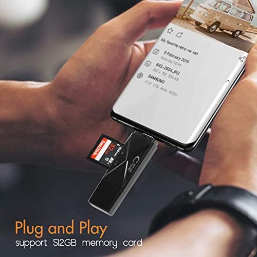 Micro SD Card Reader para Android, Micro SD Card para USB Adapty, USB C SD Card Reader para leitor de cartão de memória