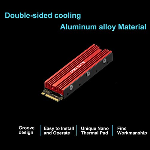 M.2 NVME/NGFF SSD Refrigere o resfriador de resfriador de calor com silicone térmica, dissipador de calor de dupla face