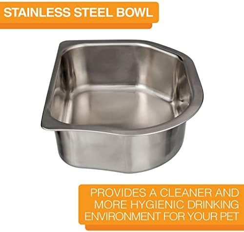 Animais de estimação mais limitados tigela de água de aço inoxidável para gatos ou cães - se encaixa dentro de um restaurante