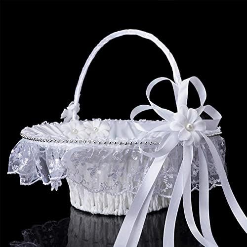 Sjydq Flor Girl Basket 1pc Party Decoration Candy Storage Storage Wedding Tote