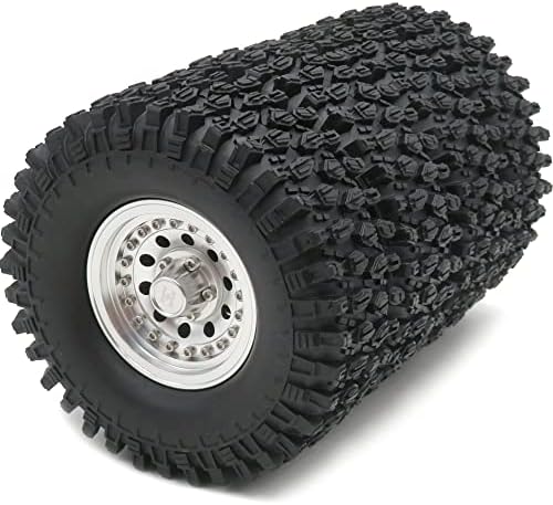 4pcs rc macio 1,9 polegada pneus altura de 108 mm/4,25 polegadas e alumínio para serviço pesado 1.9 rodas de beadlock jantes