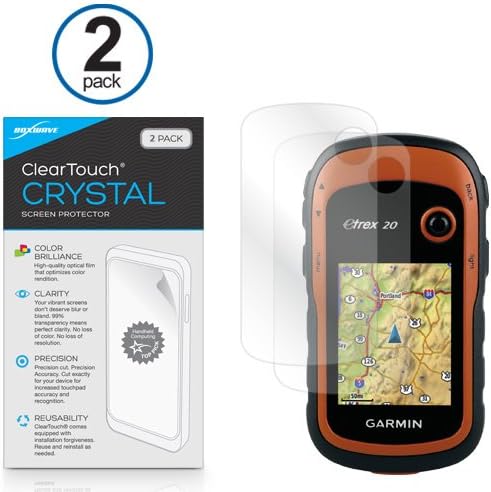 Protetor de tela de ondas de caixa compatível com Garmin Etrex 20 - ClearTouch Crystal, HD Film Skin - Shields de arranhões para Garmin