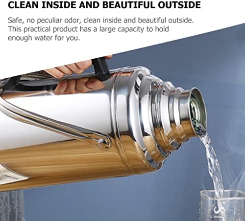 Zerodeko grande jarro de água em aço inoxidável: 3,2L Vacuum Water Bottle Wide Bocal com alça e caneca de cantina