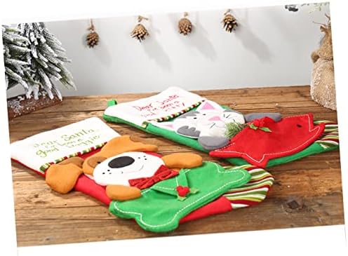Bestoyard Christmas Stocking Decorações de Natal Presente Chirstmas Presentes Meias Bolsa de Bolsa de Natal Meias de Natal