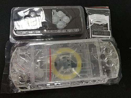 Substituição transparente de capa de capa de case de casca de capa de casca de recheio com o kit de botão para o console de jogo da Sony PSP 1000