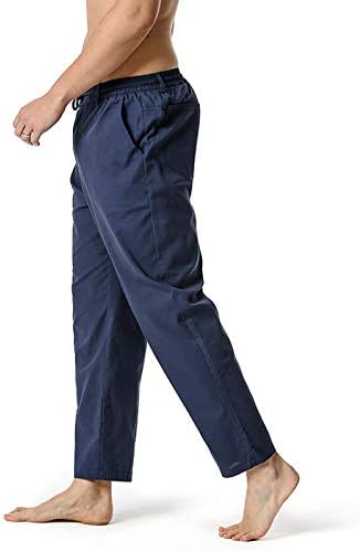 Casa 6 calças leves Coloque calças casuais da cintura solta calça de calças masculinas elásticas masculinas para homens