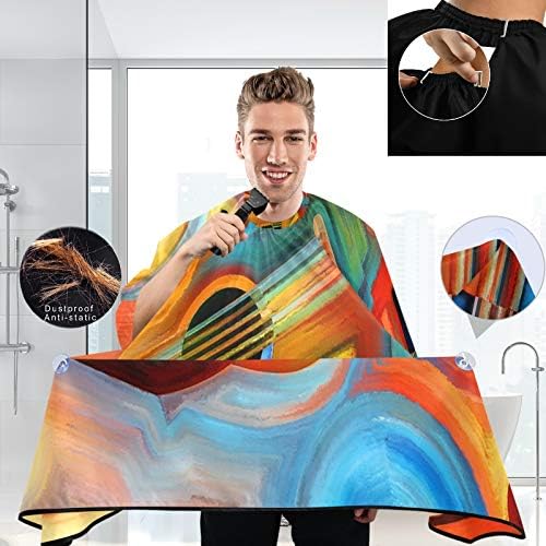 VISESUNNY barbeiro capa abstrato de música e ritmo de cólede de póstere de cabelo de salão de salão de salão avental anti-estático