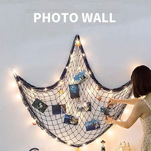 Blue pendurado foto exibir decoração de parede de imagens de imagens de organizador estilo mediterrâneo
