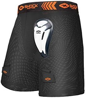 Choque Men's Loose Hockey Shorts Apoiante com Copa Bioflex incluída, adulto, juventude, tamanhos de meninos