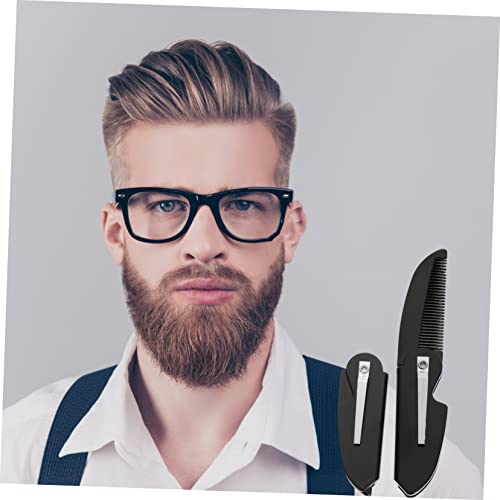 Hemoton Men's Pocket dobring Travel fornece pentes de barba para homens ferramentas de estilo de cabelo viajar escova de barba