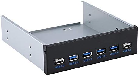 Ashata 19 pinos a 4 USB3.0 + 2 USB2.0 6 Interface Painel frontal de metal Painel de áudio USB Painel frontal de alta velocidade