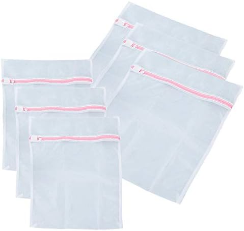 Toptie White Laundry Mesh Wash Saco para Blush Hosiery Meking - 3 Médio e 3 sacos grandes, conjunto de 6-1 Conjunto