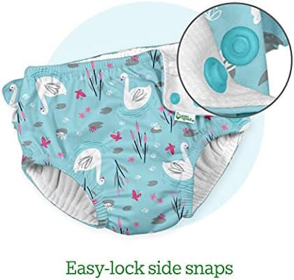 Eu jogo. Baby-Girls Snap reutilizável fralda de maiô absorvente