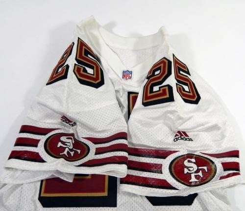 1999 San Francisco 49ers Charlie Garner 25 Jogo emitido White Jersey 46 DP47386 - jogo da NBA usado