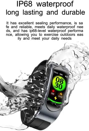 Relógio inteligente, rastreador de fitness para homens mulheres, faixa de pulseira com temperatura corporal 24 horas Monitore a pressão