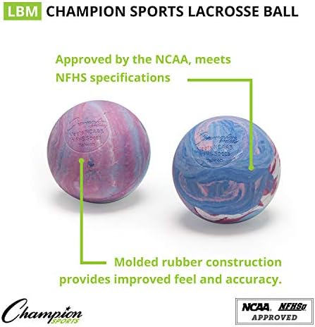 Bolas de lacrosse oficiais do Sports Champion - várias cores em pacotes de 1, 2, 3, 6 e 12
