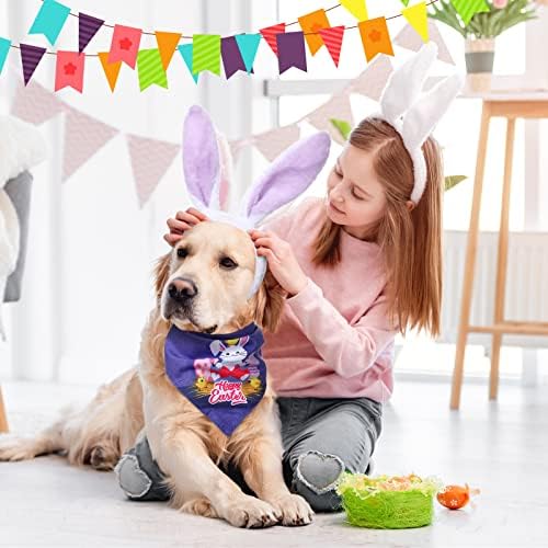 6 PCs Dog Costumes de Páscoa incluem Dog Bunny Ears Dog Tutu Cute Dog Bandana Fantas de cachorro artesanal para a Páscoa para