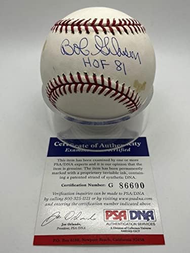 BOB GIBSON HOF 81 St. Louis Cardinals assinou autógrafo OMLB Baseball PSA DNA - Bolalls autografados