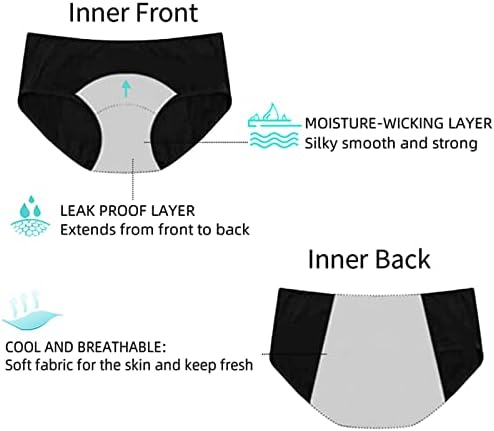 YouMeTo Roufe -Roupa Mulheres Menstrual à prova de vazamento Panties incontinência de calcinha Eversoft Solid Briefs Thongs