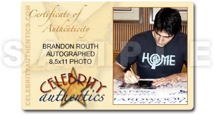 Brandon Routh autografou a foto do logotipo do Superman 8.5x11