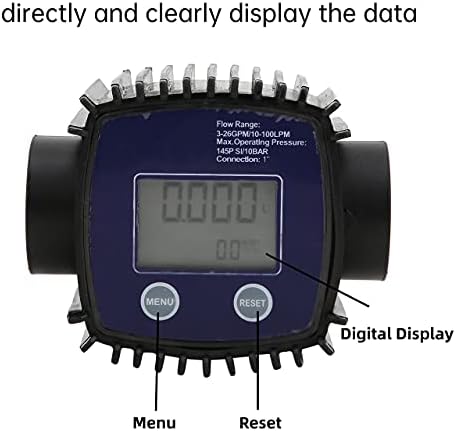 Medidor de fluxo, K25 1 Na fêmea Fluxo Fluxo Digital Exibir Sensor de fluxo líquido 10-120L/min, para petróleo, química,