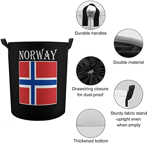 Bandeira da Noruega grande lavanderia de cordão de tração
