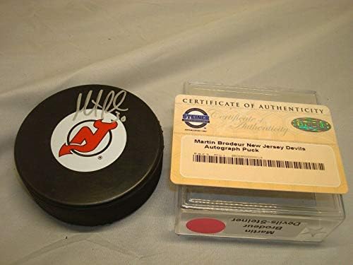 Martin Brodeur assinou o New Jersey Devils Hockey Puck Auto. Steiner Sports Coa 1A - Pucks NHL autografados