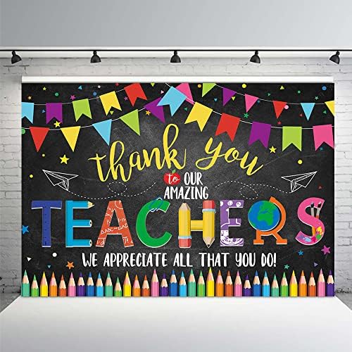 Mehofond 7x5ft obrigado professores cenários dos professores de apreciação do dia da festa de aula da sala de aula