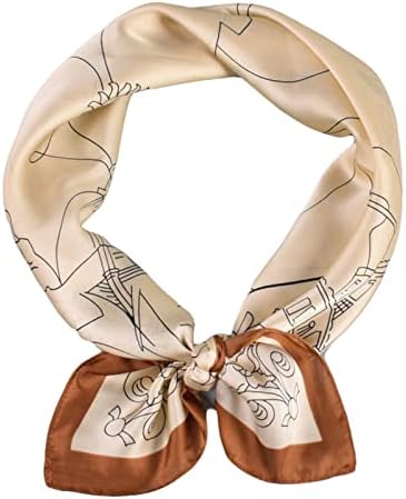 Keusn Silk Felfs for Women Women Women Casual Flor Flor de seda estampada de seda Lenço de seda Lenço de Turbano Quadrado Lenços