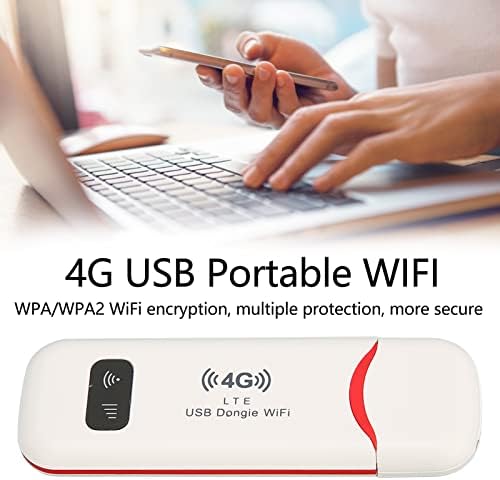 Roteador de rede sem fio, 4G LTE USB Modem Mobile Wi -Fi Router, roteador inteligente de rede sem fio portátil com slot para cartão