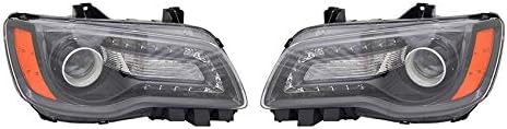 Novo par de luzes da cabeça rareelétrica compatível com Chrysler 300 2012-2014 68085416AF 68085417AF 68085416AF