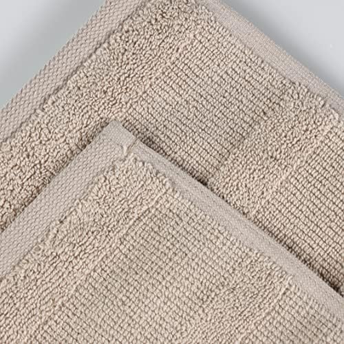 Superior de algodão turco 500 gsm de 12 peças Conjunto de toalhas, inclui 4 face, 4 mão e 4 banheiros para secar rapidamente,