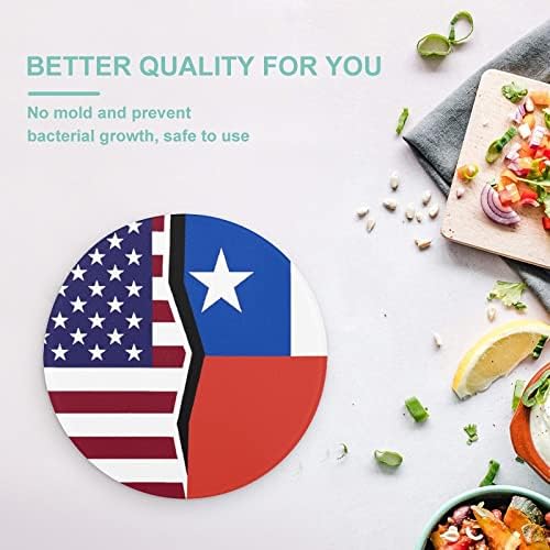 Placa de corte de vidro temperada com bandeira americana e chilena para hotel de cozinha