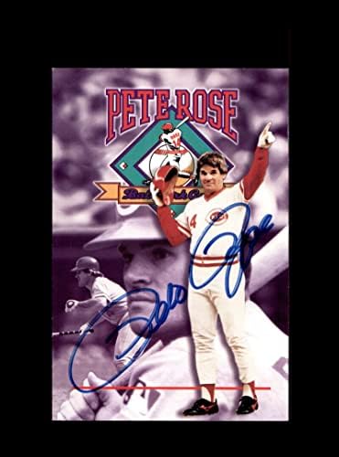 Pete Rose PSA/DNA assinado 4x6 Cartão de foto Autograph Reds
