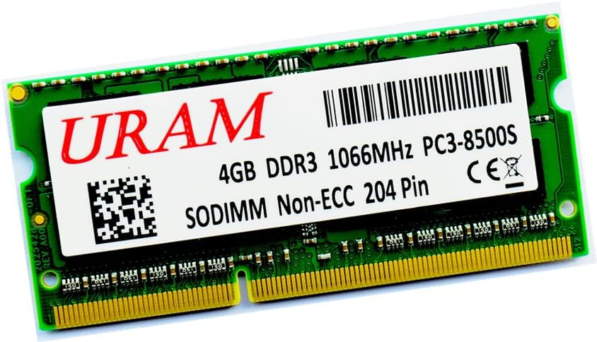 URAM 4GB DDR3 SDRAM PC3-8500 1,5V SODIMM SAMSUNG IC RAM