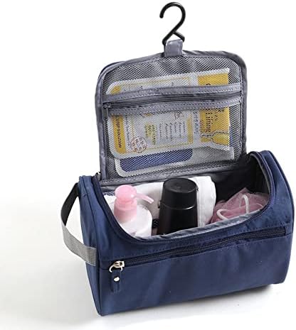 Bolsa de viagem de higiene pessoal Hbluefat com gancho suspenso, organizador de viagem de maquiagem de maquiagem