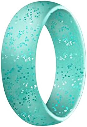 Anel de silicone de 5,7 mm de largura anel de ioga anel esportivo anel de pérola Série de anel de silicone brilhante Ring Rising Sun