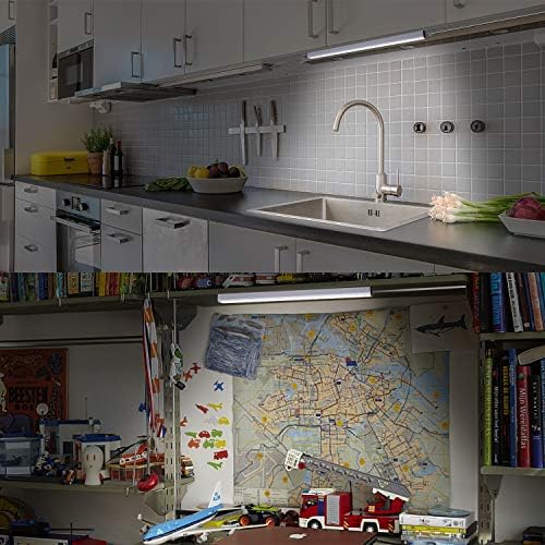 Luzes de cozinha do Dweptu Luzes de armário LED Stick On Luzes sob luminárias de balcão com barra de luz LED alimentada