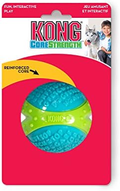 Kong Corestrength Ball - Robusta e duradoura Chew Toy - Perfeito para saúde dental e limpeza de dentes - Para cães médios