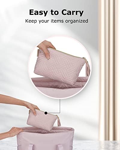 Bagsmart saco de higiene pessoal transparente com bolsa de cosméticos pequena, 3 pacote TSA Bolsa de higiene pessoal aprovada para viagens