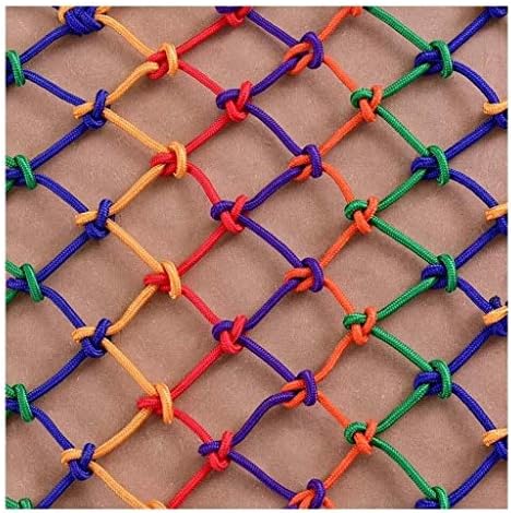 Yuwuxin Multi-Purpose Rope Red Cerca Decorativa Rede Crianças Varanda Rede de Rede de Rede de Rede de Redes Anti-Fall Com capa de Carga de Campa de Escalada Líquida de Proteção ao ar livre malha de corda de nylon colorida 2x3m
