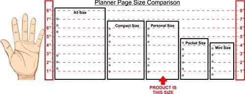 Tamanho pessoal Páginas em branco Inserir, dimensionado e perfurado para caderno pessoal Filofax