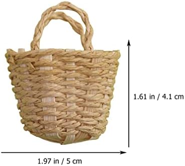 Kisangel Wicker cesta de vime Mini tecidos cestas de cesto de cesto de cesto de cesto de cesto de casamento cesto