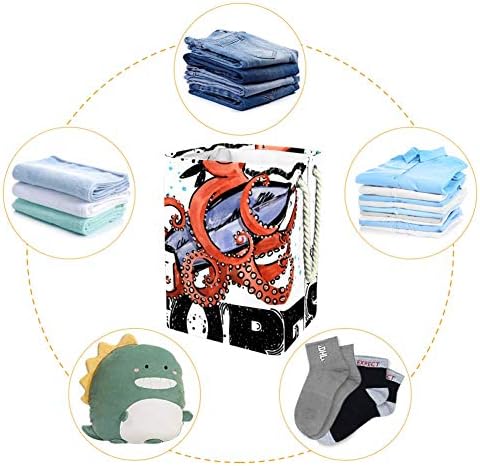 Carto -desenho animado fofo Octopus 300D Oxford PVC Roupas à prova d'água cesto de roupa grande para cobertores Brinquedos de roupas no quarto