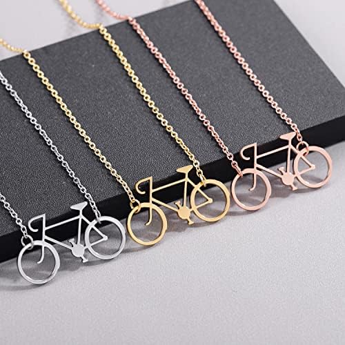 T3Store Gold Bicycle Colares Bike Jewelry Jóias de bicicleta de bicicleta de bicicleta